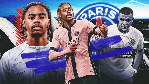 Bradley Barcola sắp đi vừa chiếc giày của Mbappe