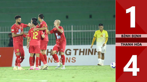 VIDEO bàn thắng Bình Định vs Thanh Hóa: 1-4