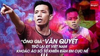 “Ông Già” Văn Quyết trở lại ĐTVN, khoác áo số 10 khiến đàn em cực nể