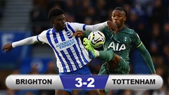 Ghi 3 bàn trong 18 phút, Brighton ngược dòng không tưởng trước Tottenham