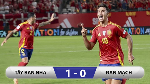 Kết quả Tây Ban Nha 1-0 Đan Mạch: Bò tót chiếm ngôi đầu