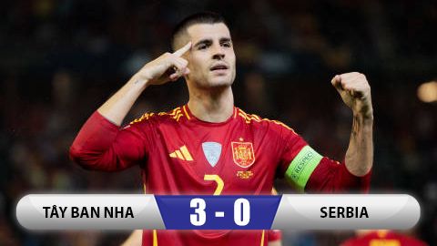 Kết quả Tây Ban Nha 3-0 Serbia: 'Bò tót' vào tứ kết Nations League 2024/25