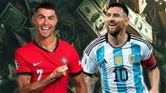 Cristiano Ronaldo vượt mặt Messi trên BXH kim tiền