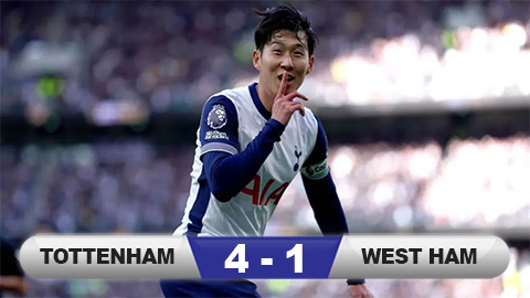 Kết quả Tottenham 4-1 West Ham: Spurs áp sát Top 4