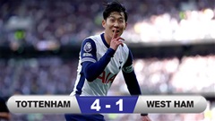 Kết quả Tottenham 4-1 West Ham: Spurs áp sát Top 4