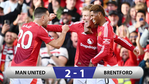 Kết quả MU 2-1 Brentford: Quỷ đỏ ngược dòng ấn tượng