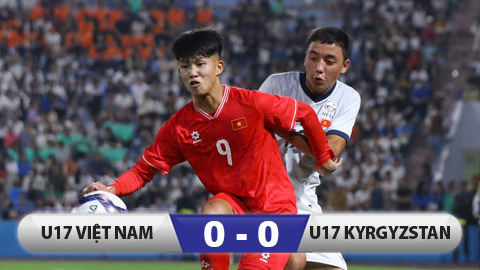 Kết quả U17 Việt Nam 0-0 U17 Kyrgyzstan: Phung phí quá nhiều cơ hội