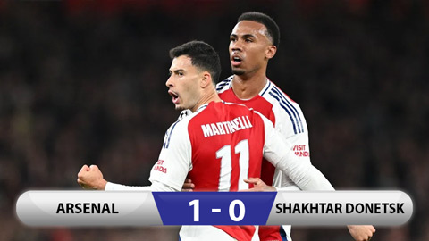 Kết quả Arsenal 1-0 Shakhtar: Chiến thắng may mắn