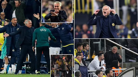 Mourinho nhận thẻ đỏ, mỉa mai trọng tài quá hay ở trận  Fenerbahce vs MU