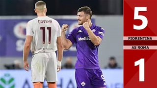 VIDEO bàn thắng Fiorentina vs AS Roma: 5-1