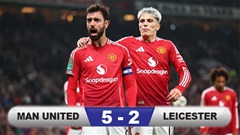 Kết quả MU 5-2 Leicester: Quỷ đỏ vào tứ kết Cúp Liên đoàn