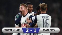 Kết quả Tottenham 2-1 Man City: Man City sớm dừng bước ở Cúp Liên đoàn