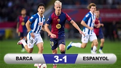 Kết quả Barca 3-1 Espanyol: Củng cố ngôi đầu