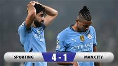 Kết quả Sporting Lisbon 4-1 Man City: Haaland đá hỏng 11m, Man City thua đậm sân khách