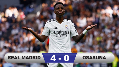 Vinicius lập hat-trick giúp Real Madrid giải tỏa áp lực