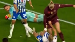 Haaland đánh nhau với cầu thủ Brighton, đồng đội Man City vội vào can 