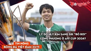 Tin nóng BĐVN 22/11: Lý do HLV Kim Sang Sik “bỏ rơi” Công Phượng ở AFF Cup 2024?