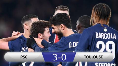 Kết quả PSG 3-0 Toulouse: PSG 'đổ bê tông' ngôi đầu