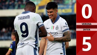 VIDEO bàn thắng Verona vs Inter: 0-5 (Vòng 13 Serie A 2024/25)