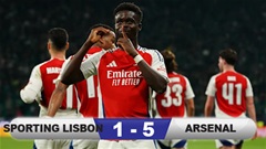 Kết quả Sporting Lisbon 1-5 Arsenal: Pháo nổ tưng bừng