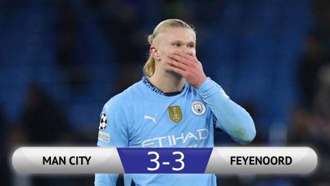 Dẫn trước 3-0, Man City vẫn không thể thắng sau 6 trận liên tiếp