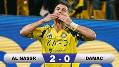 Kết quả Al Nassr 2-0 Damac: Ronaldo lại lập cú đúp