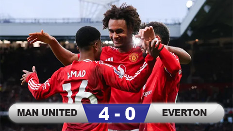 Kết quả MU 4-0 Everton: Quỷ đỏ thắng tưng bừng