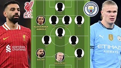 Đội hình kết hợp Liverpool vs Man City: 5 ngôi sao rớt phong độ của Pep góp mặt