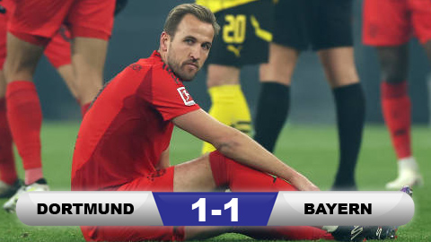 Kết quả Dortmund 1-1 Bayern: Chia điểm ở Kinh điển 