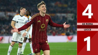 VIDEO bàn thắng AS Roma vs Lecce: 4-1