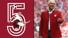 Bayern Munich treo áo số 5 vinh danh 'Hoàng đế' Beckenbauer