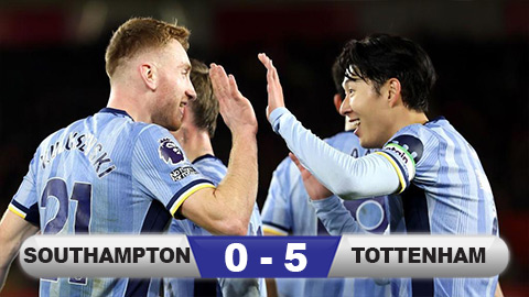 Kết quả Southampton 0-5 Tottenham: Người hùng Son Heung-min