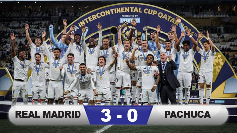 Kết quả Real Madrid 3-0 Pachuca: Real vô địch Cúp Liên lục địa