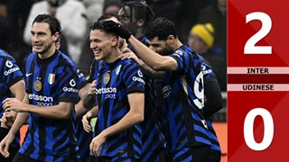 VIDEO bàn thắng Inter vs Udinese: 2-0