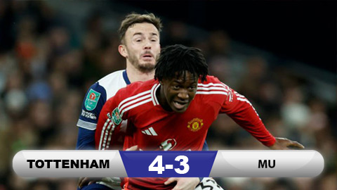 Kết quả Tottenham 4-3 MU: Quỷ đỏ dừng bước ở tứ kết cúp Liên đoàn