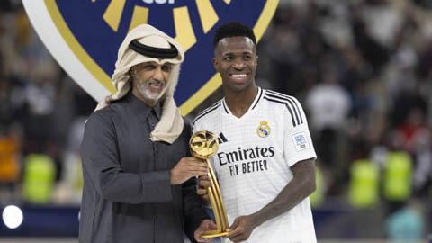  Vinicius không đá trận cuối của năm 2024 cho Real Madrid