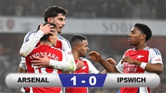 Kết quả Arsenal 1-0 Ipswich: Pháo thủ vươn lên nhì bảng