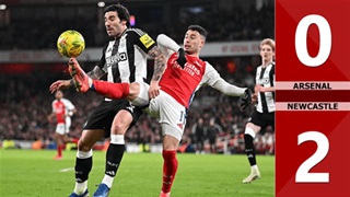 VIDEO bàn thắng Arsenal vs Newcastle: 0-2