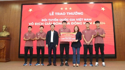 Tập đoàn thể thao Động Lực thưởng 2,4 tỷ đồng cho ĐT Việt Nam sau chức vô địch AFF Cup 2024