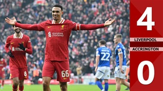 VIDEO bàn thắng Liverpool vs Accrington: 4-0 (Vòng 3 FA Cup 2024/25)