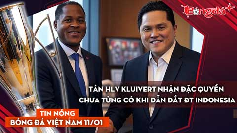 Tin nóng BĐVN 11/1: Tân HLV Kluivert nhận đặc quyền chưa từng có khi dẫn dắt ĐT Indonesia