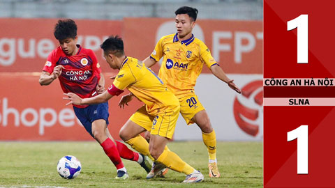 VIDEO bàn thắng Công an Hà Nội vs SLNA: 1-1