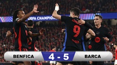 Kết quả Benfica 4-5 Barca: Màn ngược dòng khó tin