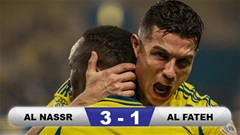 Kết quả Al Nassr 3-1 Al Fateh: Ronaldo vẫn ghi bàn dù 2 lần bị VAR từ chối