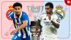 Nhận định bóng đá Espanyol vs Real Madrid, 03h00 ngày 2/2: Tưng bừng ở xứ Catalunya