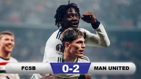 Kết quả FCSB 0-2 MU: Quỷ đỏ giành vé vào thẳng vòng 1/8 Europa League