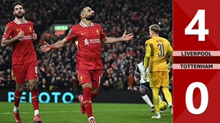 VIDEO bàn thắng Liverpool vs Tottenham: 4-0; chung cuộc: 4-1 (Bán kết lượt về Cúp Liên đoàn Anh 2024/25)