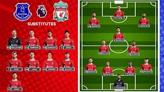 VIDEO Đội hình ra sân ở trận cầu Everton vs Liverpool