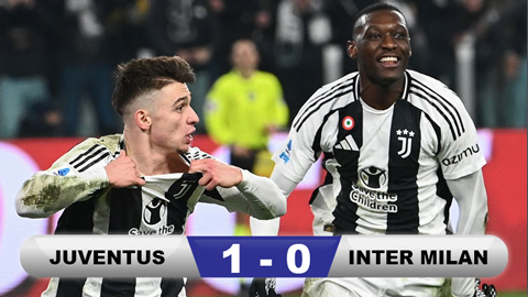 Kết quả Juventus 1-0 Inter Milan: Bà đầm già vào top 4