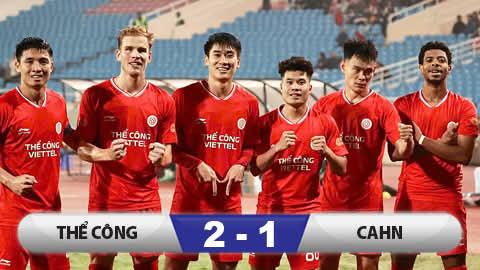 Kết quả Thể Công Viettel 2-1 Công an Hà Nội: Thể Công Viettel vô địch lượt đi